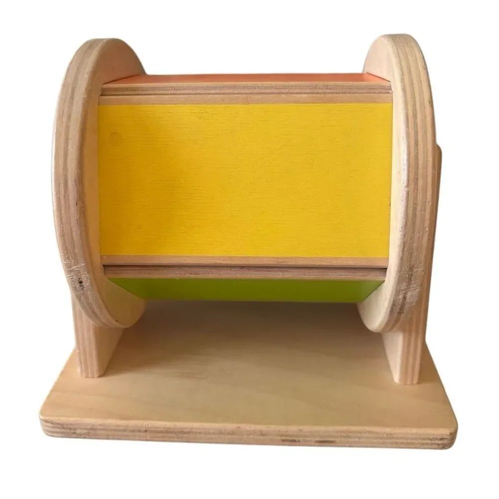 Lovevery Wood Spinning Rainbow Color Wheel Baby Sensory Toy